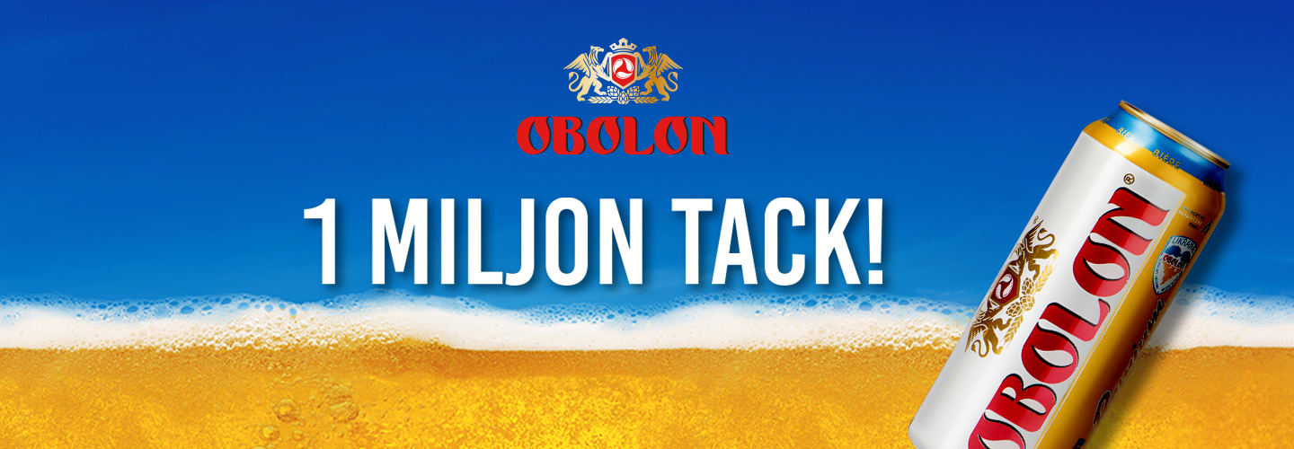 Obolon hälsar 1 miljon tack när försäljningen passerar 1 miljon burkar