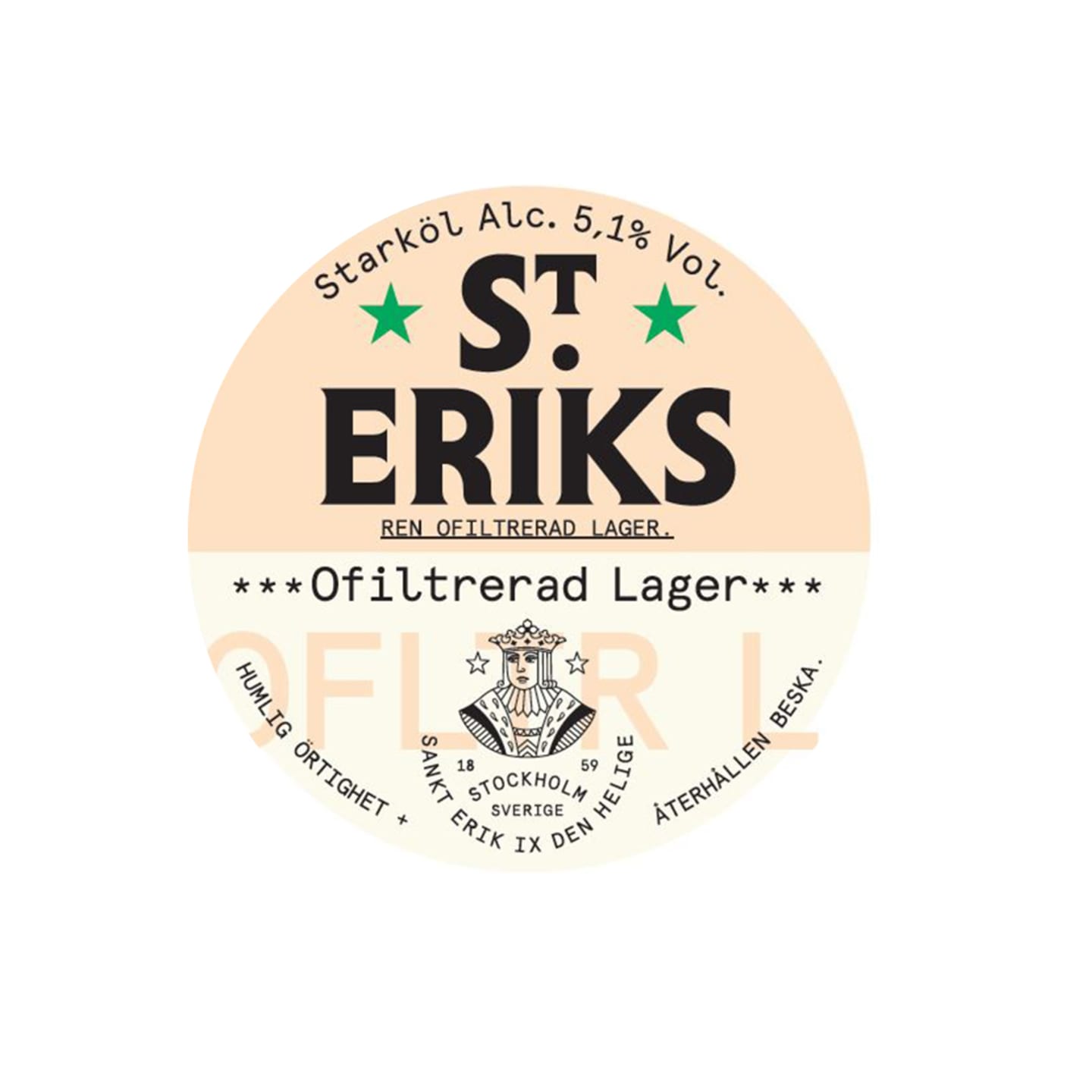 S:t Eriks Ofiltrerad Lager Fat 30 L